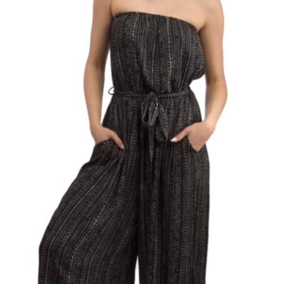 Daci 2pkt Ethnic Print Strapless Jumpsuit - Picture 1 of 3